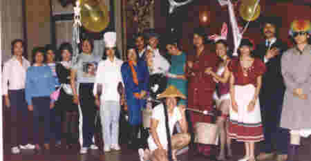 Halloween party at LK Association, 1982.