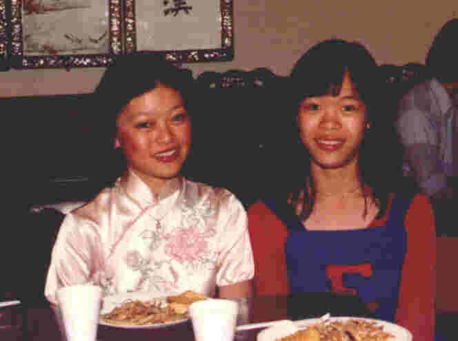 Halloween, 1983.  Nancy and Nora Lau.
